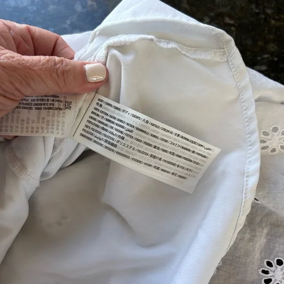 Hollister Eyelet Channeled Mini Dress. Y2K inspired. 100% cotton. Milkmaid. XS - Picture 12 of 14